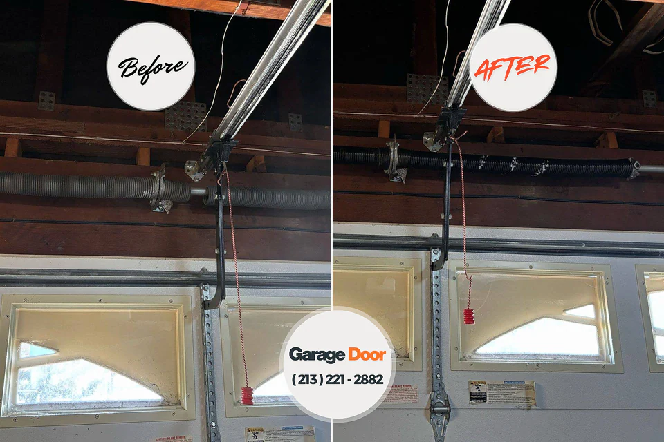 Before and after: garage door repair East Douglas, MA